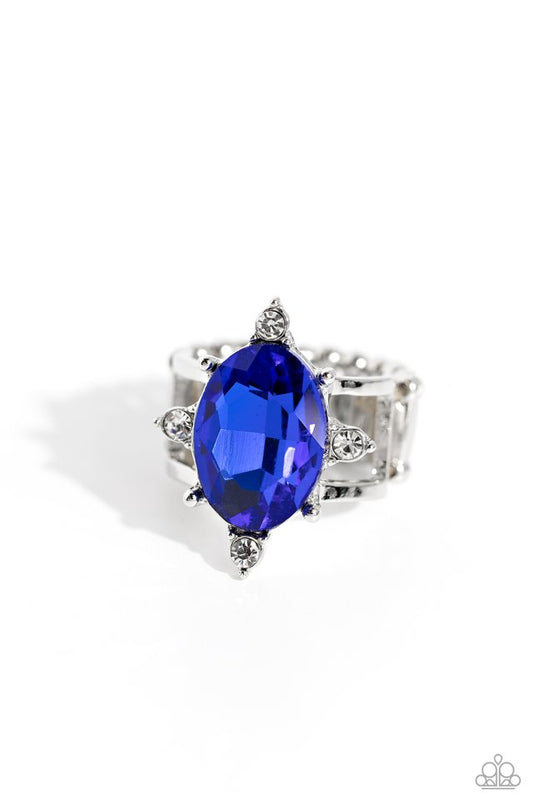 Sensational Sparkle - Blue - Paparazzi Ring Image