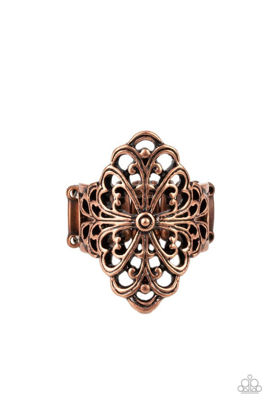Victorian Vanity - Copper - Paparazzi Ring Image
