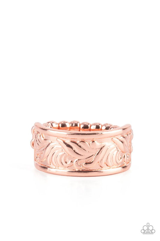 ​Billowy Bands - Copper - Paparazzi Ring Image