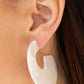Paparazzi Earring ~ Tropically Torrid - White