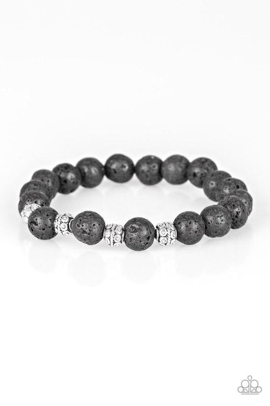 Paparazzi Bracelet ~ Down To Earth - Black