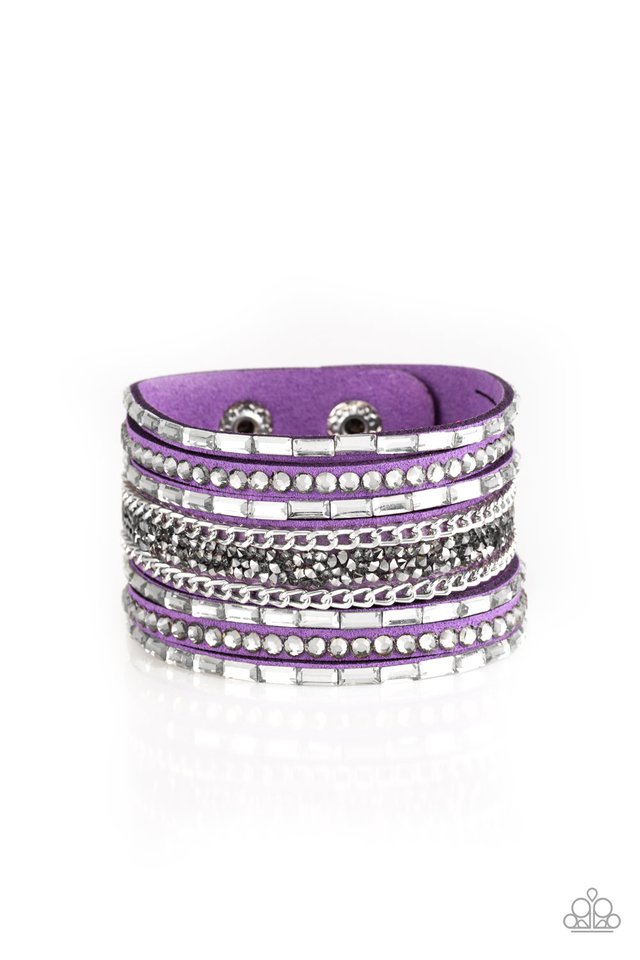 Rhinestone Rumble - Purple - Paparazzi Bracelet Image