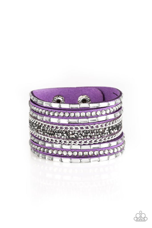 Rhinestone Rumble - Purple - Paparazzi Bracelet Image