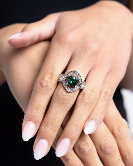Undefeated Dazzle - Green - Paparazzi Ring Image