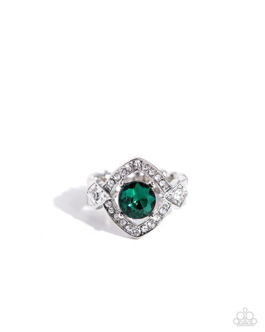 Undefeated Dazzle - Green - Paparazzi Ring Image