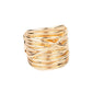 Urban Overlap - Gold - Paparazzi Ring Image