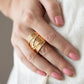 Urban Overlap - Gold - Paparazzi Ring Image