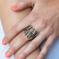 Juxtaposed Jewels - Brass - Paparazzi Ring Image