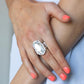 ​BLING to Heel - White - Paparazzi Ring Image