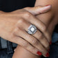 Polished Pantheon - White - Paparazzi Ring Image