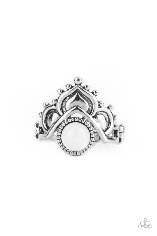 ​Lotus Solstice - White - Paparazzi Ring Image
