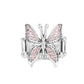 Blinged Out Butterfly - Pink - Paparazzi Ring Image