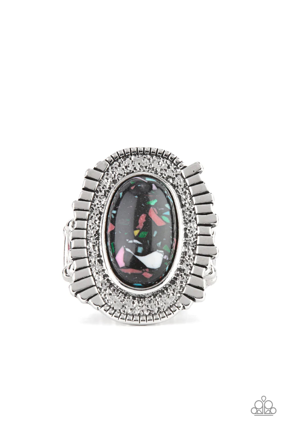 Anillo Paparazzi ~ Terrazzo Trendsetter - Negro