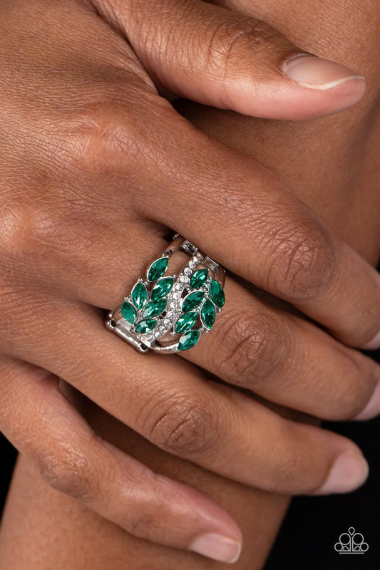 Luminously Leafy - Green - Paparazzi Ring Image