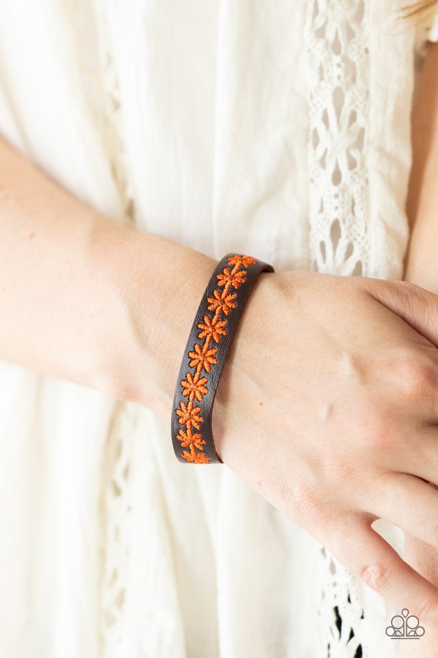 Wildflower Wayfarer - Orange - Paparazzi Bracelet Image