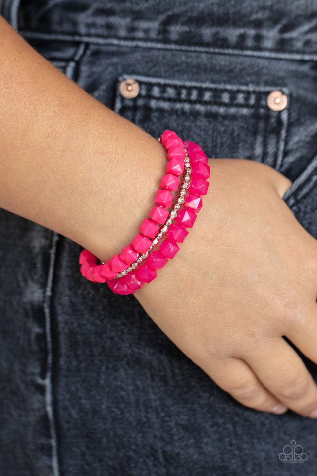 Vacay Vagabond - Pink - Paparazzi Bracelet Image