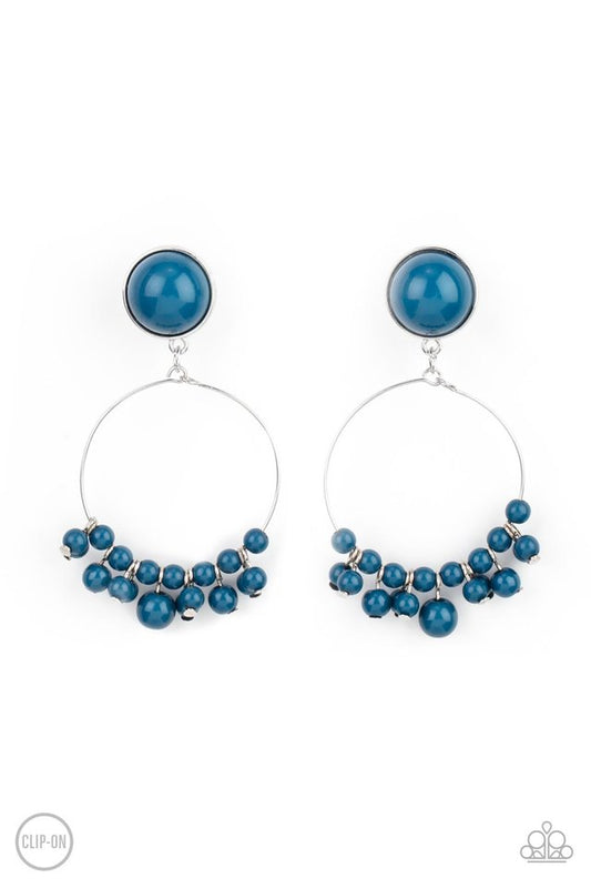 Cabaret Charm - Blue - Paparazzi Earring Image