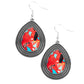 Terrazzo Tundra - Red - Paparazzi Earring Image