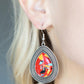 Terrazzo Tundra - Red - Paparazzi Earring Image