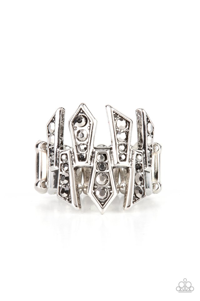 Juxtaposed Jewels - Silver - Paparazzi Ring Image