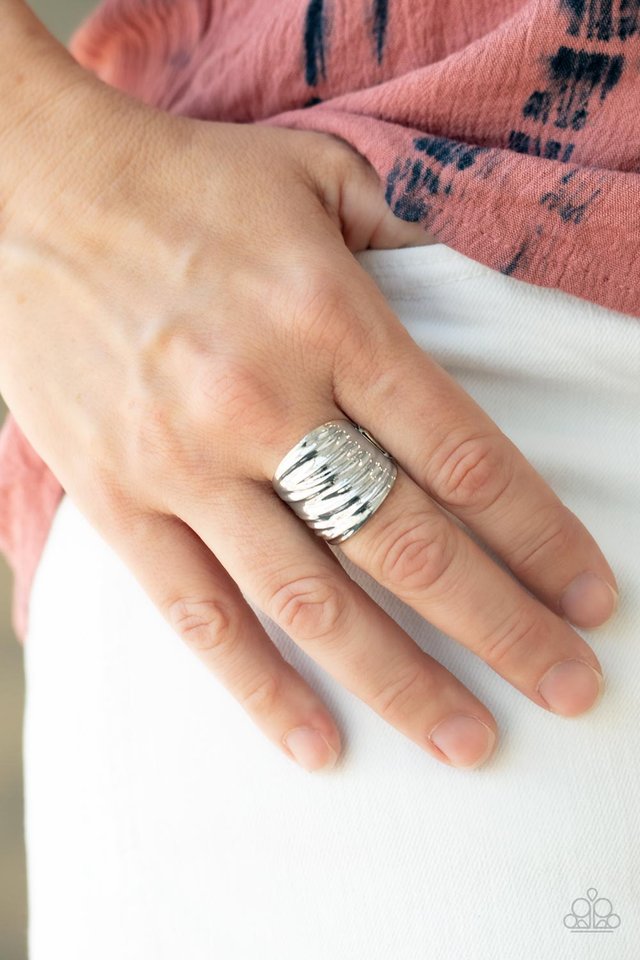 ​Easily Swayed - Silver - Paparazzi Ring Image