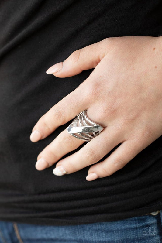 Encrypted Edge - Silver - Paparazzi Ring Image