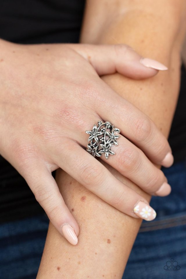 Prairie Primrose - Silver - Paparazzi Ring Image