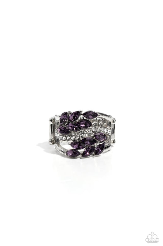 Luminously Leafy - Purple - Paparazzi Ring Image