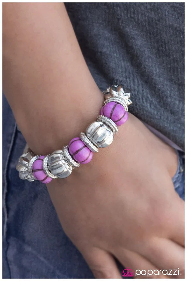 Paparazzi Bracelet ~ Roll Up Your Sleeves - Purple