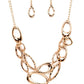 ​Game OVAL - Gold - Paparazzi Necklace Image