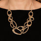 ​Game OVAL - Gold - Paparazzi Necklace Image