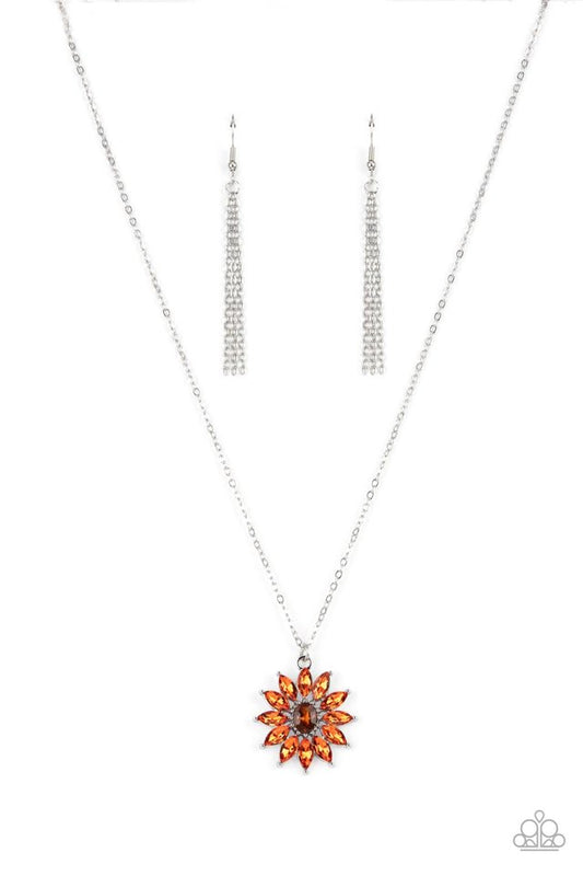 Formal Florals - Orange - Paparazzi Necklace Image