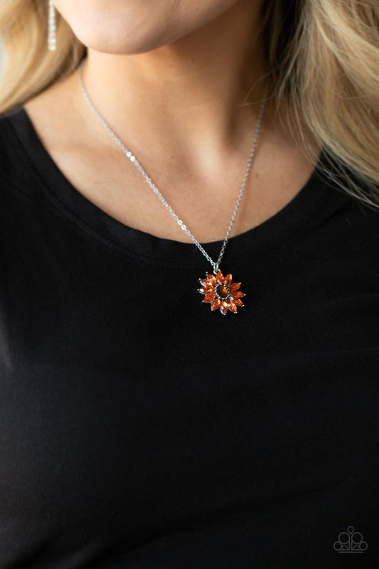 Formal Florals - Orange - Paparazzi Necklace Image