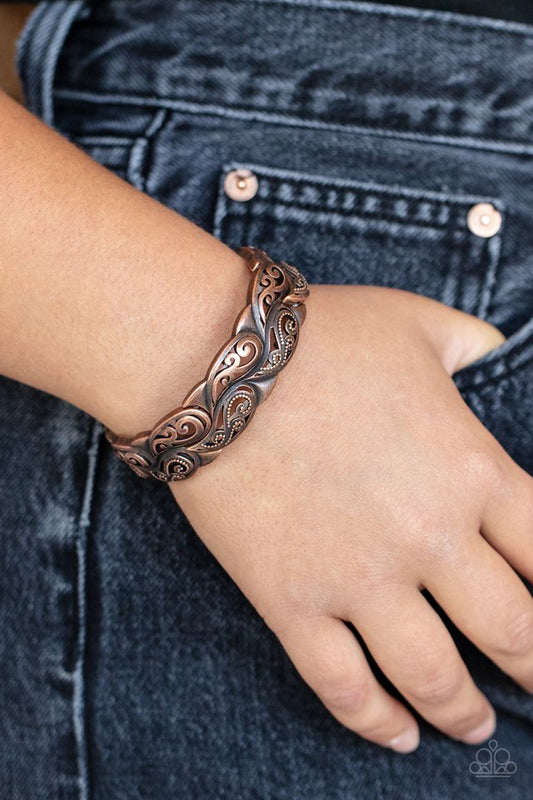 Paisley Portico - Copper - Paparazzi Bracelet Image