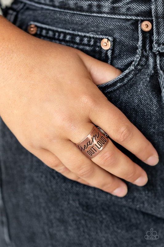 Dream Louder - Copper - Paparazzi Ring Image