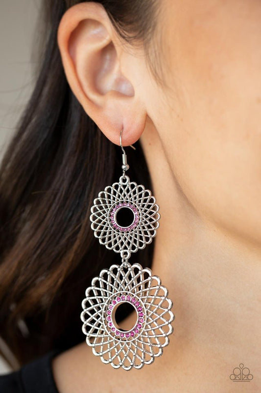 Regal Roulette - Pink - Paparazzi Earring Image