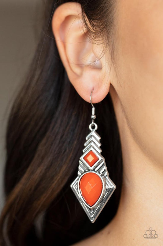 ​Stylishly Sonoran - Orange - Paparazzi Earring Image