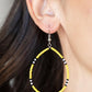 ​Keep Up The Good BEADWORK - Yellow - Paparazzi Earring Image