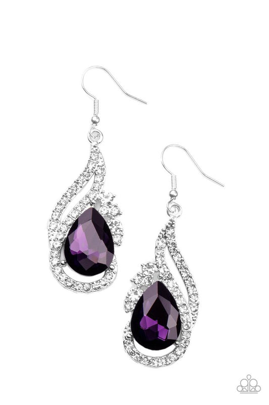 Dancefloor Diva - Purple - Paparazzi Earring Image