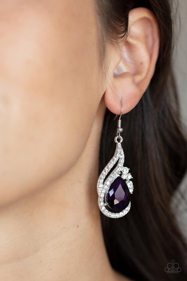 Dancefloor Diva - Purple - Paparazzi Earring Image