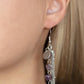 Stone Sensation - Purple - Paparazzi Earring Image