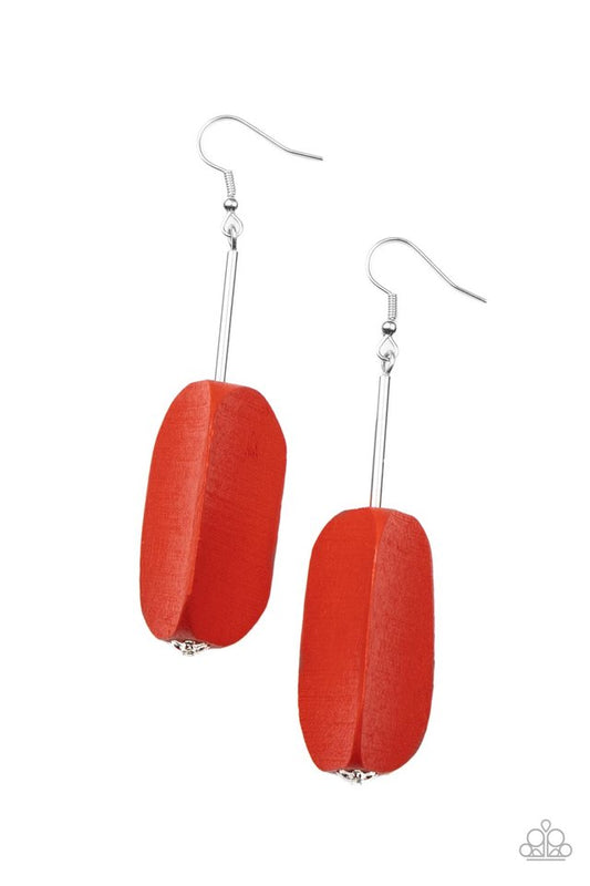 ​Tamarack Trail - Red - Paparazzi Earring Image