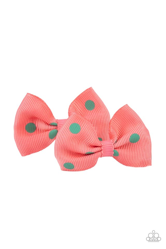 ​Polka Dot Drama - Orange - Paparazzi Hair Accessories Image