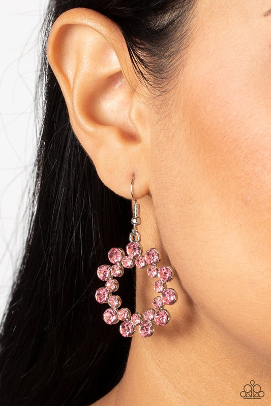 Champagne Bubbles - Pink - Paparazzi Earring Image