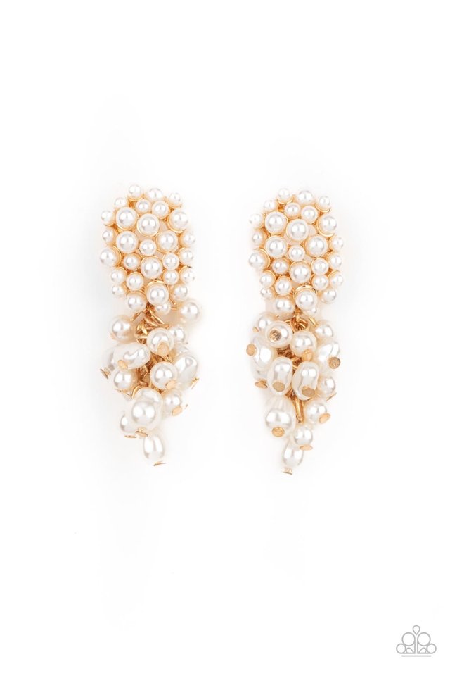 ​Fabulously Flattering - Gold - Paparazzi Earring Image