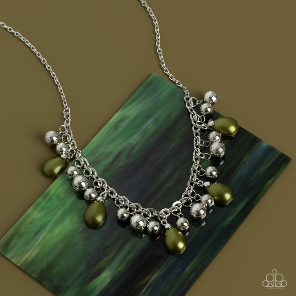 ​Party Favor - Green - Paparazzi Necklace Image