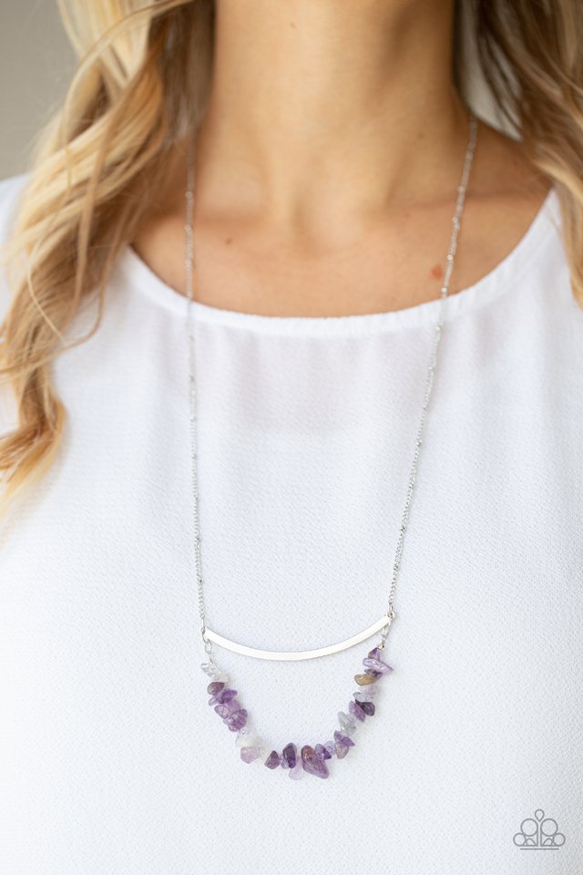Pebble Prana - Purple - Paparazzi Necklace Image