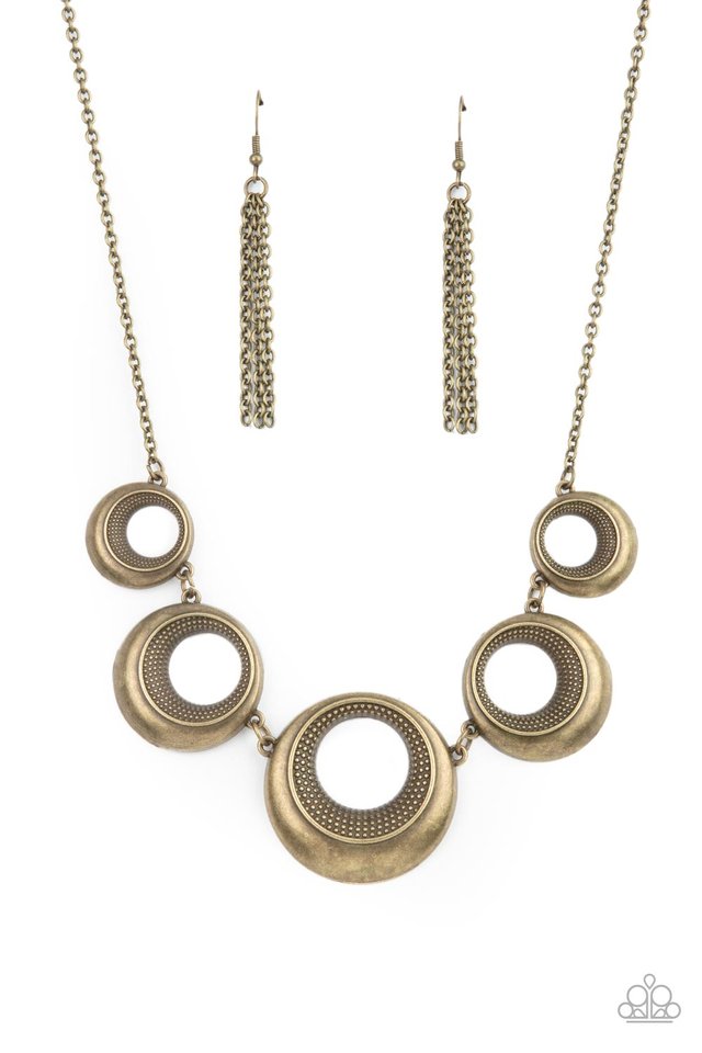 ​Solar Cycle - Brass - Paparazzi Necklace Image