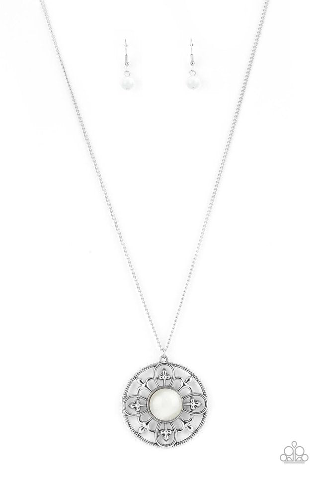 ​Celestial Compass - White - Paparazzi Necklace Image