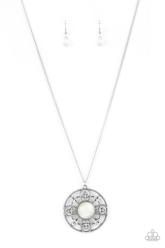 ​Celestial Compass - White - Paparazzi Necklace Image